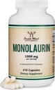 Monolaurin immunforsvar Supplement 1.000mg per servering, 210 kapsler (Vegan Safe, Non- GMO, Gluten Free) Immunbooster for voksne, immunsystemet Defense af Dobbelt Træ