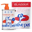 Indfødt kæledyr hund UTI behandling Over Counter & Fish Oil for hunde til at støtte Itchy Skin + Mobilitet 124; 60 Chews & 8 Oz