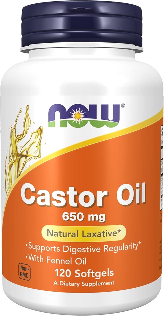 Castor Oil 650mg 120 Softgels (pakke med 2)