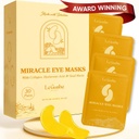 LE GUSHE Guld under øje Patches for Puffy øjne og mørke cirkler (30 par) - Hydrating Collagen under øje maskerne med Snegl Mucin - Lindrende Puffy øjne Behandling for kvinder & mænd - brudepige gaver