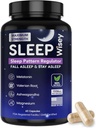 Wisey Natural Sleep Aid - fremmer sund søvn og afslapning - Urtesøvn supplement for voksne med Valerian, Melatonin, Magnesium, Ashwagandha - ikke-Habit Forming - 60 kapsler