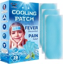 20 ark EasYe Kid Feber Patches for børn Feber discomfort & Pain Relief, Cooling Relief Fever Reducer, Soothe Hovedpine Smerte, pakke med 20