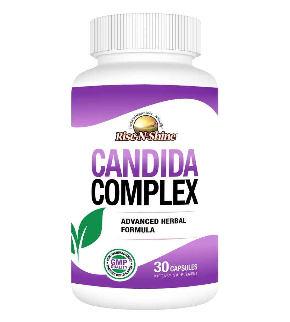 Rise- N- Shine Candida Complex kapsler Støtte til normale Candida niveauer med Oregano, Captac Acid, Reishi svampe og mere 30 Greve