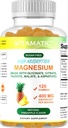 Vitamatisk sukker fri Magnesium Gummies - (Lavet med GLYCINATE, Citrate, TAURATE, Malat, & ASPARTAT) - 400 mg per Servering - 120 Gummies - fremmer sund afslapning, muskel, ben, & energistøtte