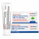 Hydrocortison Cream - 1 Ounce Eczema Cream med Aloe Vera - Premium Anti-Itch Cream Ekstra Styrke - Ideel til udslæt, Itchiness, Insect Bites, Dermatitis, Rengøringsmidler, Smykker