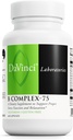 DAVINCI Labs B Complex- 75 - Understøtter afslapning og korrekt nervefunktion * - Kosttilskud med Niacin, vitamin B6, B12, biotin, cholin og mere - Vegetarisk - Gluten- fri - 60 kapsler