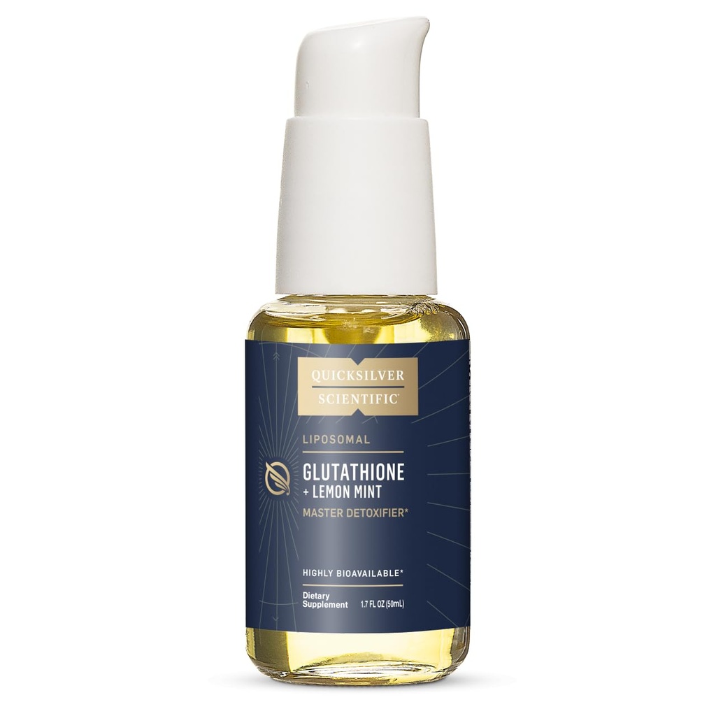 Quicksilver Scientific Liposomal Glutathion - Superior Absorption Oral Glutathion supplement til Detox & immunforsvar - Lemon Mint (1.7 fl oz)