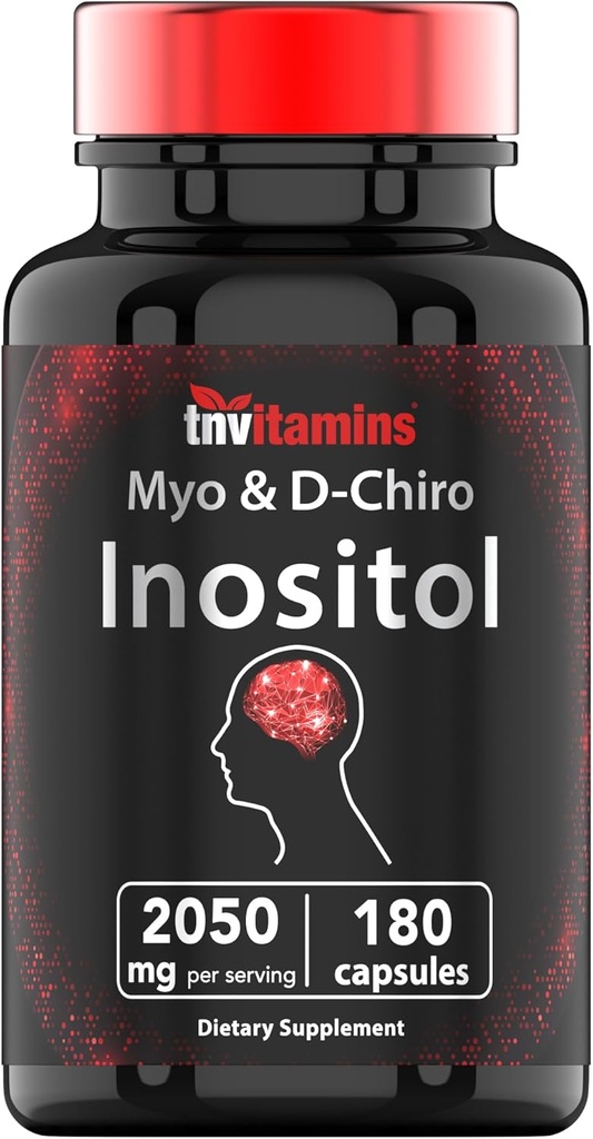 tnvitamins Inositol: 2,050mg - 180 Capsules Name 124; Inositol Powder Capsules for Women & Mænds