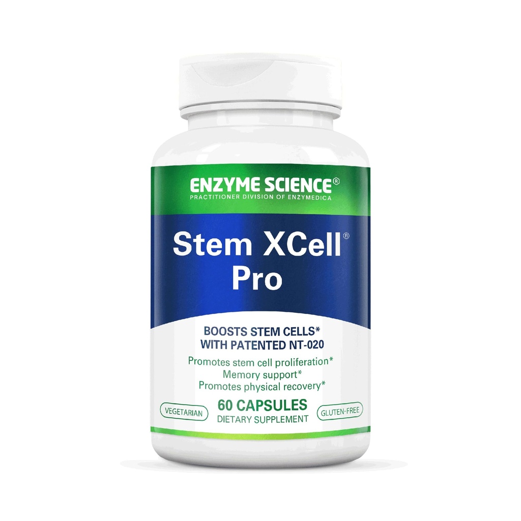 Enzyme Science, Stem XCell Pro, Antioxidant Support til Cellular & immunforsvar, Stem Cell Health Supplement, 60 kapsler