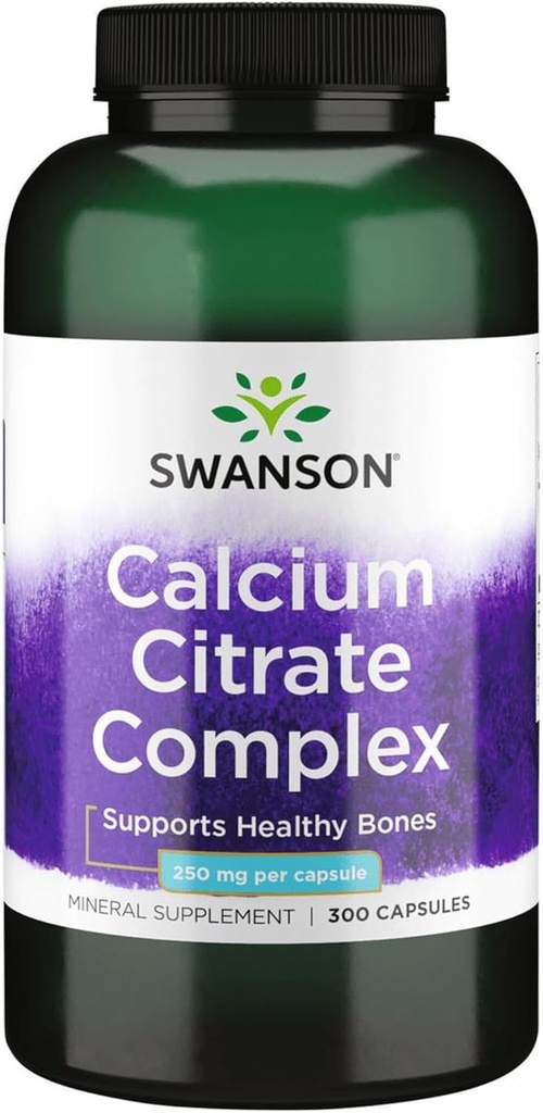 Swanson Calcium Citrate Complex Muskelben Health Support Mineral supplement 300 Kapsler