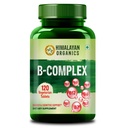 Himalayan Organics Vitamin B Complex med 100% RDA B1, B2, B3, B5, B6, B9 & B12; 120 Veg tabletter