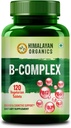 Himalayan Organics Vitamin B Complex med 100% RDA B1, B2, B3, B5, B6, B9 & B12; 120 Veg tabletter