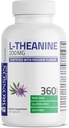 Bronson L- Theanine 200mg (Double- Strength) med Passion Flower Herb, Non- GMO Gluten- Free Soy- Free Stress Management Supplement, 360 Kapsler
