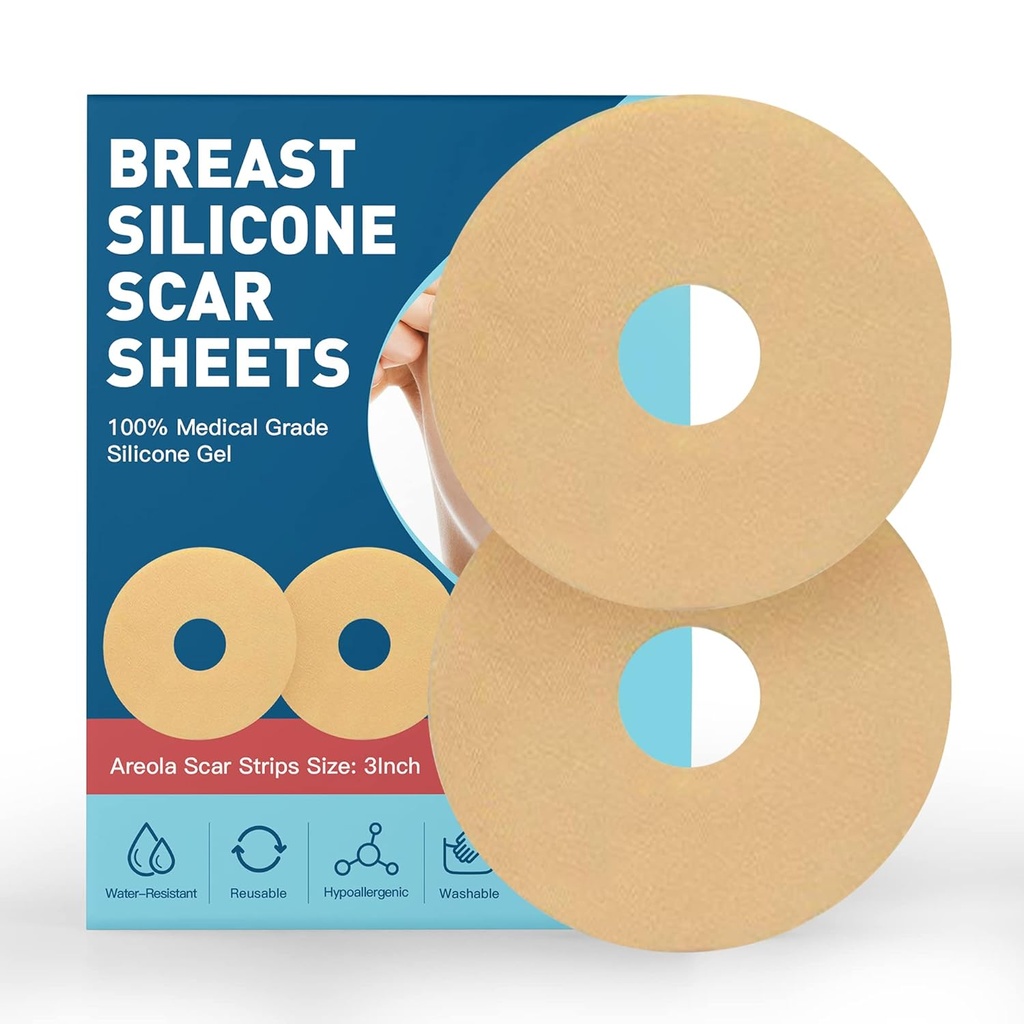 Bryst Silicone Scar Sheets Tape, Silicone Scar Fjernelse ark til Bryst 6 Pack, Bryst Reduktion efter kirurgi for Scars, Bryst Augmentation Post Kirurgi Forsyninger til Scar Behandling