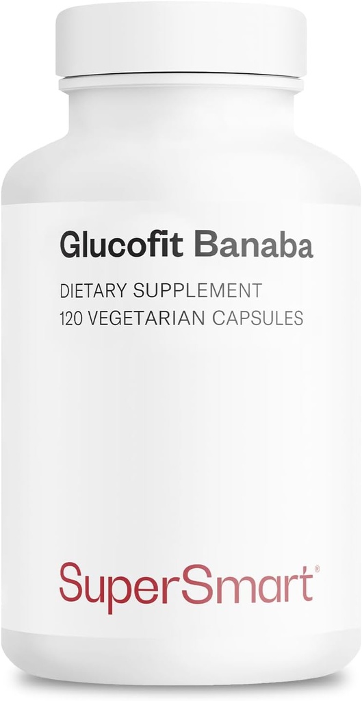 Supersmart - Glucofit 5, 3 mg per dag (Patenteret & høj styrke) - 18% Corolsyre Banaba Leaf Extract Supplement: 124; Non- GMO & Gluten Free - 100 Softgels