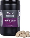 Kala Health PeakTails Skin & Coat Support til hunde - 150 tyggetabletter med MSM, Fish Oil, Omega-3 & Omega- 6 - Understøtter sund hud, skinnende Coat