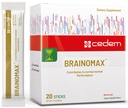 Schweiz BRAINOMAX 20 Powder Sticks, Brain Booster Supplement, Cherry- Vanilla Flavor med Citicolin, N- Acetyl- L- Carnitin, Nootrop Brain Kosttilskud til hukommelse og fokus, Kognitiv støtte