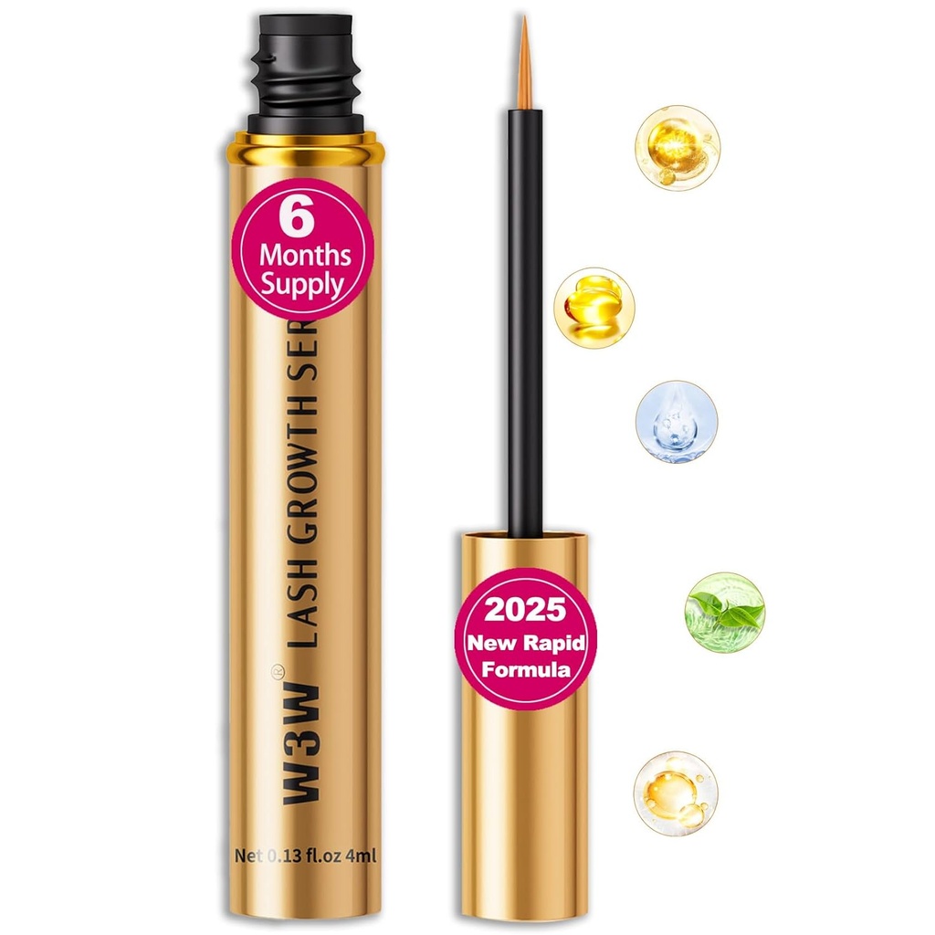 Lashserum, 2025 Opgraderet, Rapid Eyelash Growth Serum for Strong, Healthier Lass, Eyebrow Growth Serum, Natural Ingredients (Opgraderet Lash Surem)