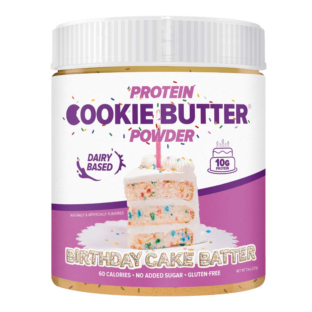 Fleksibel slankekur livsstil Whey Protein Cookie Butter Powder - Fødselsdag Cake Batter ttesmå 124; Keto-venlig, lav Carb, Ingen Tilføjet sukkerarter, Gluten- Gratis • 124; Nem at blande, bage og Spredt • 124; 7,9oz