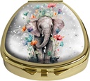 Pill Box Cute Baby Elephant Pill sag Pocket Purse Portable Travel Tablet Holder Organizer Glas Cover Dekorative Fan Shap
