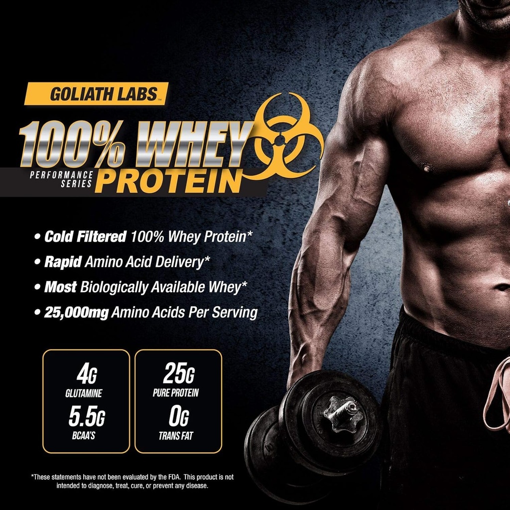 Goliath Labs 100% Whey Protein Powder 20 LB (Vanilla)