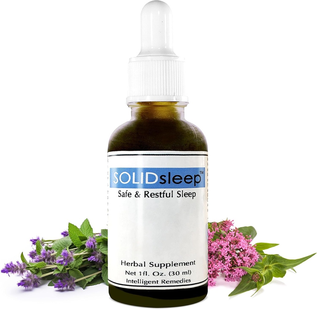 Liquid Sleep Aid with Valerian, Magnolia Bark, Nepeta & Passion Fruit - Mindful & Natural Sleep Aid Liquid Extract - SOLIDsleep Sleep Supplements for Adults 30ml