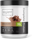 Soylent Complete Protein Powder, Chocolate, 30g Protein Shake for Muscle Growth and Recovery, BCAAs, DHA, MCT, 28 Vitamin & Minerals, Zero Sugar, Gluten Free, Vegan - 1,25lb
