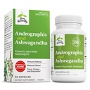 Terry naturligt Andrographis og Ashwagandha - Immunsystemet Support - Support Energy & Sund Stress Response - Energistøtte Supplement - 60 Kapsler (60 Servere)