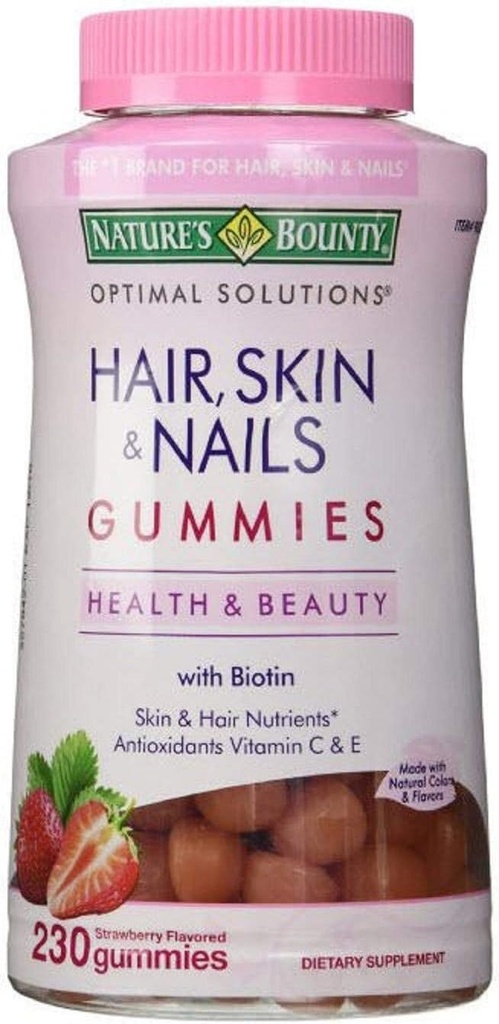 Nature 's Bounty Hår Skin and Nails, 230 Gummies, 230 Greve (pakke med 1)