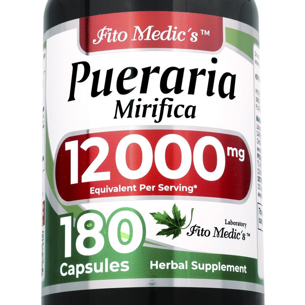 FITO MEDIC 'S Lab: 124; pueraria mirifica; 124; 180 Kapsler: 124; 12000 mg: 124; pueraria mirifica Kapsler: 124; tillæg til kvinder: 124; Koncentrat: ekstrakt: 124; Ultra høj Absorption.