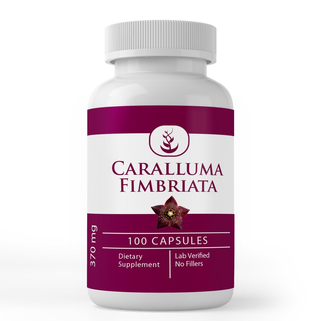 PURE ORIGINALSKE INGREDIENSER Caralluma Fimbriata, (100 kapsler) Altid ren, ingen tilsætningsstoffer eller fyldstoffer, Lab Verified
