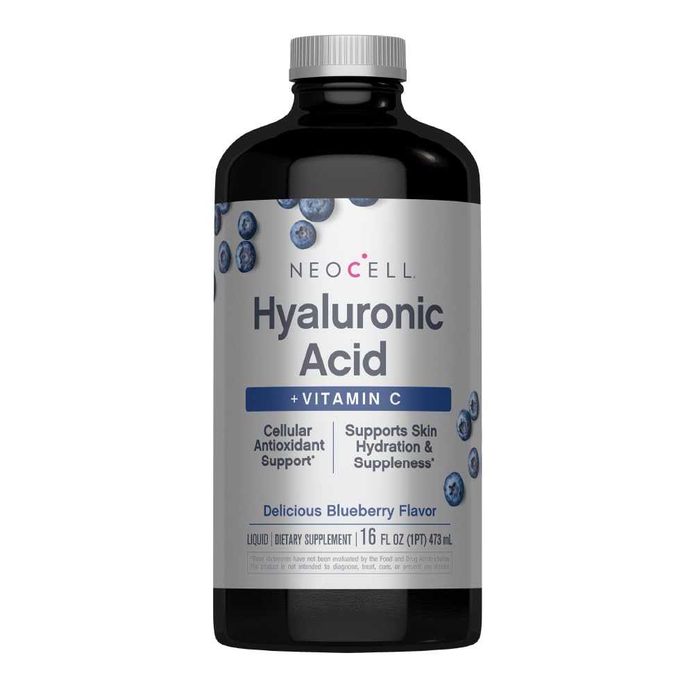 NeoCell Hyaluronsyre Flydende med C-vitamin, berry, 16 Fl Oz (pakning med 1) - Packaging May Vary
