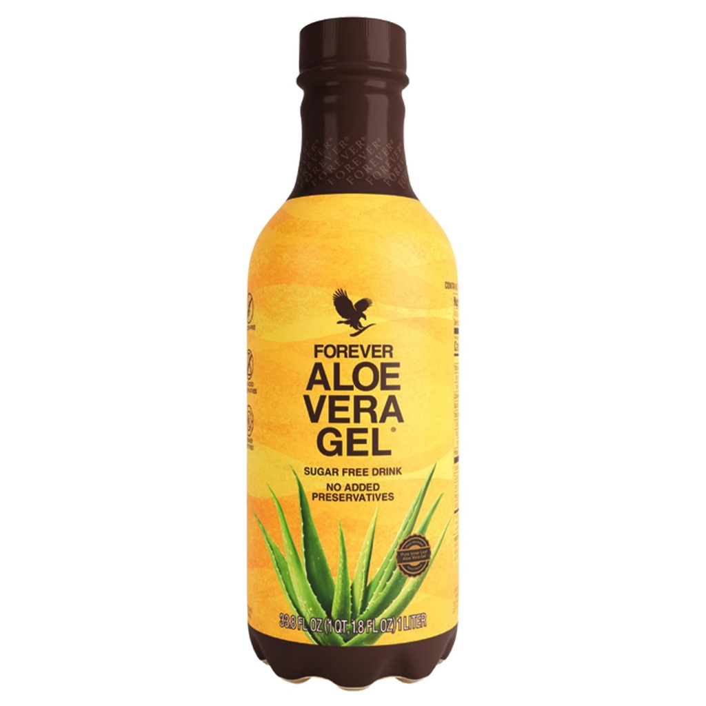 Forever Living - Aloe Vera Gel, Pure Inner Leaf Juice, 99,7% Aloe Indhold, Preservative- Free, 33,8 fl oz