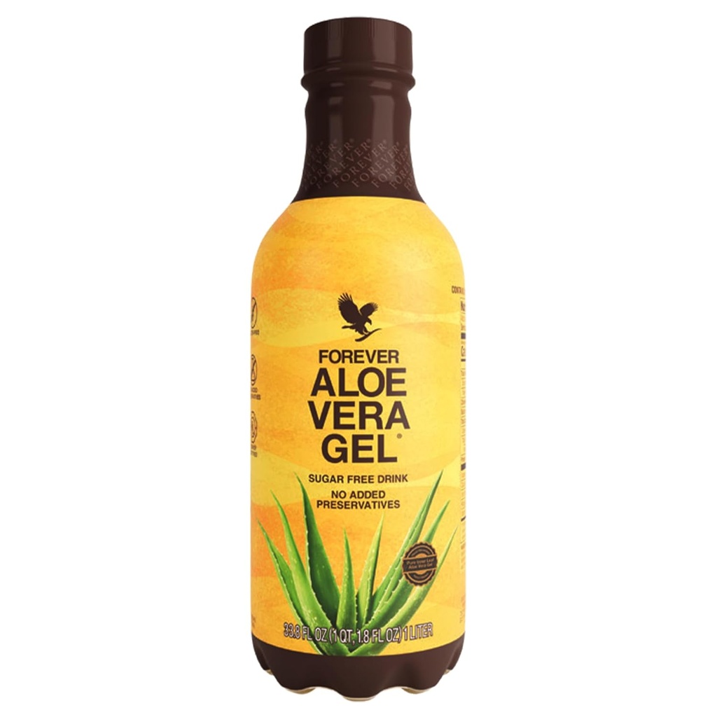 Forever Living - Aloe Vera Gel, Pure Inner Leaf Juice, 99.7% Aloe Content, Preservative-Free, 33.8 fl oz