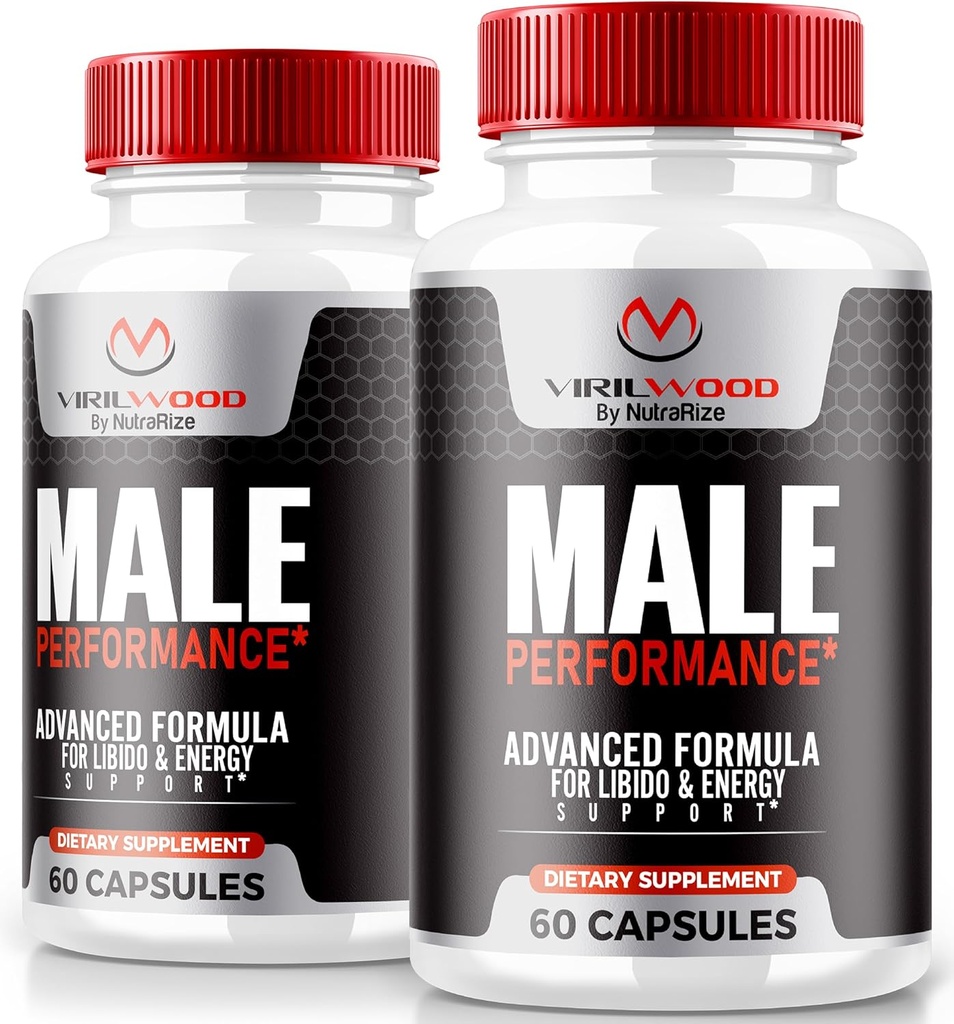 (2 Pack) Virilwood kapsler til mænd, officielle Viril træpiller 1200 mg, Alle naturlige mandlige formel til at støtte Long- risting Performance og samlet sundhed, Premium Multivitaminer anmeldelse (120 kapsler)
