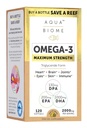Enzymedica Aqua Biome Omega 3 Fish Oil Maximum Strength - Fish Oil Omega 3 Fatty Acid Supplement for Women & Men, Source of DPA, EPA, & DHA, Heart & Brain Health Support, Gluten Free - 120 Softgels