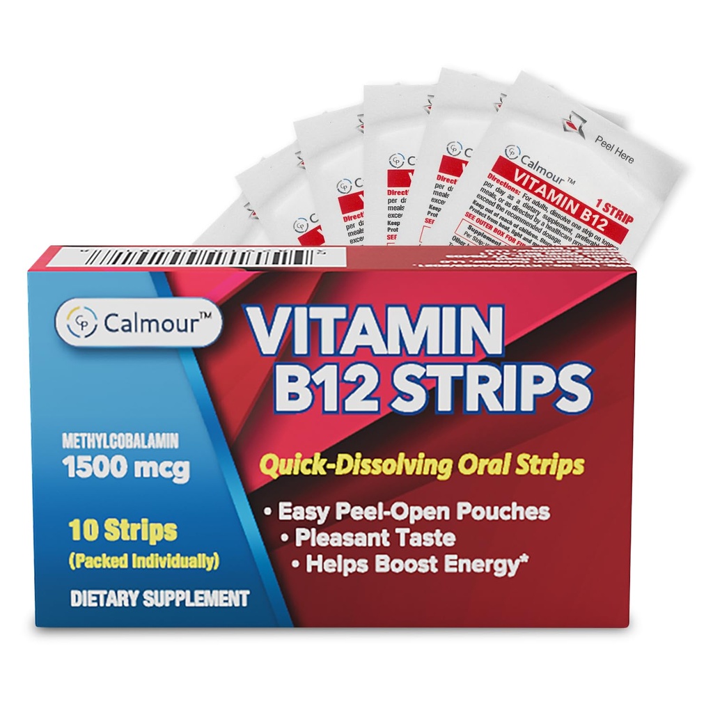 Vitamin B12 Strips 10 Pack Removal 124; Easy Oral opløselig Mint Flavored Strips • 124; 1500 mcg Strips • 124; VIT B12 Opløs under tungen • 124; Methylcobalamin B- 12 Vitamin Formel 124; Vegan Friendly & Gluten Free