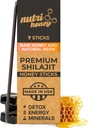 NATURAL SHILAJIT Honey Sticks - Shilajit Resin med rå honning, Fulvic Acid & Trace Minerals, Plante baserede næringsstoffer til energi, immunforsvar & Vitality - 7 Shilajit Sticks