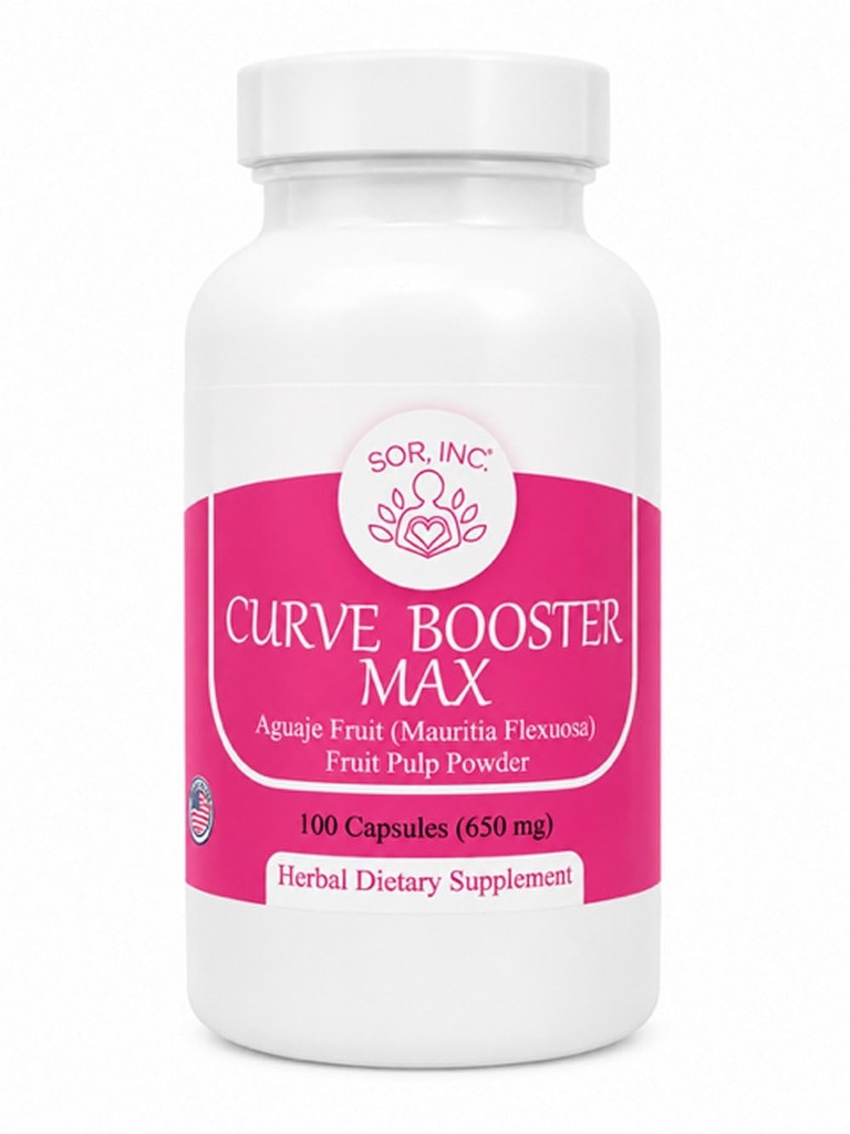 Curve Booster Max Pure Aguaje kapsler til kvinder og transseksuel 650 mg USA Made