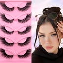 Fox Eye Wispy Eyelases 20mm lange Cat- Eye Lass Angel Wing Lass Faux Mink Falk Eyelases Natural Look 5 Par Pack