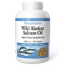 Naturlige faktorer Wild Alaska Salmon Oil giver Omega-3, EPA, DHA & Vitamin D, understøtter hjerne & hjerte sundhed, 180 Softgels