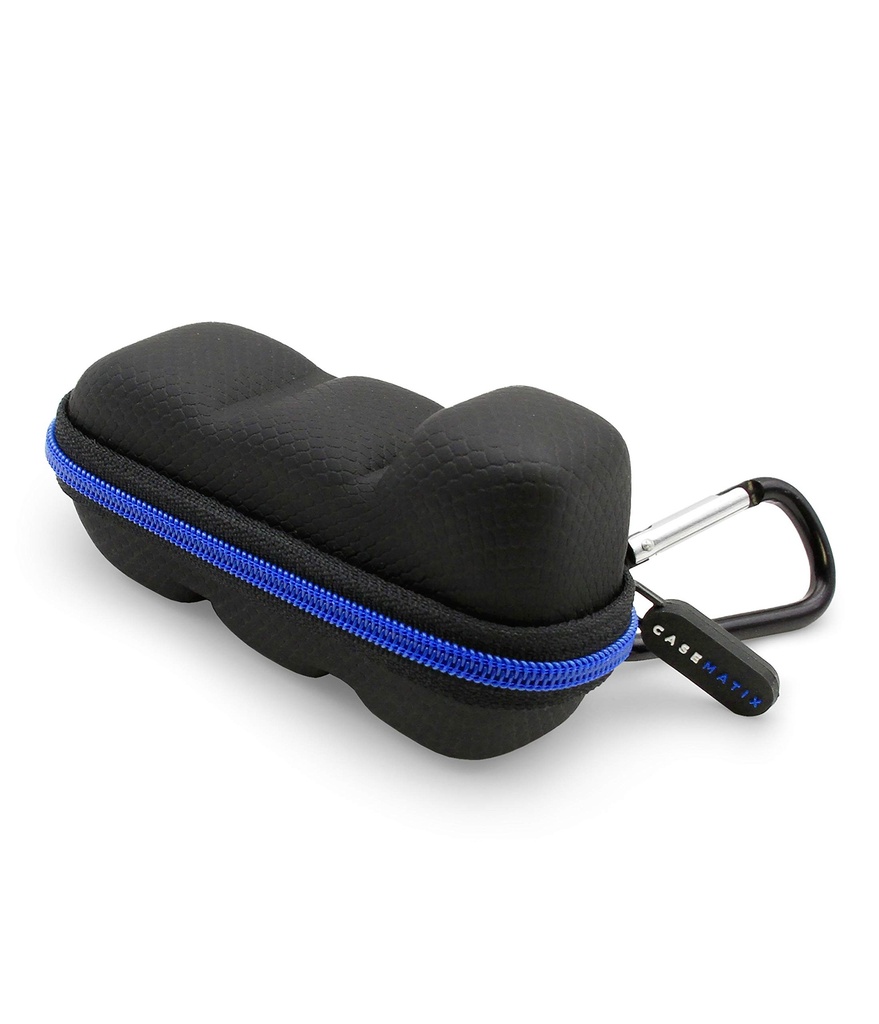 CASEMATIX Astma Inhaler Travel Case med Lanyard og Clip-on Keychain Carabiner, Inkluderer Inhaler Holder Case Kun, Sort