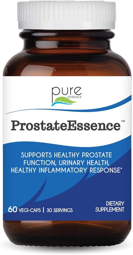 Pure Essence Labs Prostata Essence w / vitamin D3, Selen, Zink Kosttilskud og mere - Herre Vitamin og Herbal supplement til Prostata sundhed w / Beta Sitosterol - 60 Caps til mænd