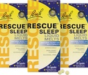 RESCUE Bach Dvalevæske smelter, Natural Orange Vanilla Flavor, Natural Sleep Aid, Stress Relief, Homøopatisk Blomst Essence, Fri for Melatonin, Non- Alkohol, 3 Pack, 28 Greve hver