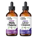 Wild & Organic Milk Thistle Tinktur 4 fl oz & Lever Rense Tinktur 4 fl oz