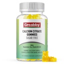 Calcium Citrate Gummies 1200 mg til kvinder og børn, Sugar Free Calcium supplement med vitamin D3, K2, Magnesium, Zink, Knoglestøtte til voksne og ældre, Natural Ananas Navor, 60 Gummies