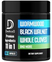 11in1 Wormwood Kapsler - 180 Kapsler Udtrukket fra sort valnød, Cloves, Ginger, gurkemeje, Apple, Berberine HCl & mere - Support immunsystem til 3 Måneder