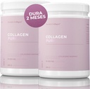 Kollagen Pure x 2 I 2 beholdere af 100% hydrolyseret kollagen pulver (type I & III) I Odorless & Unaromatised I Easy Mix - 60 Day Supply