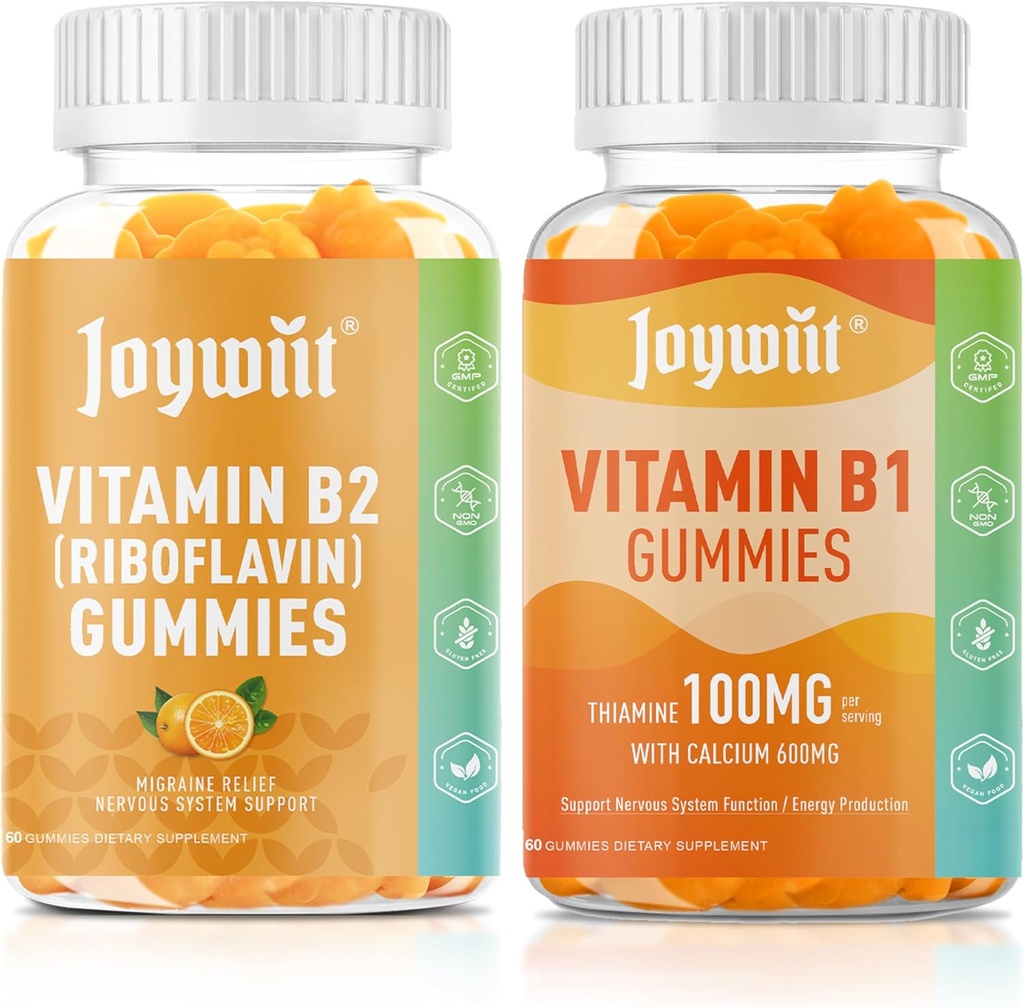 Vitamin B2 400mg Gummier og vitamin B1 100mg Gummier