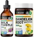BIO KRAUTER Milk Thistle Tincture 4 Fl. Oz. & Dandelion 60 Gummies